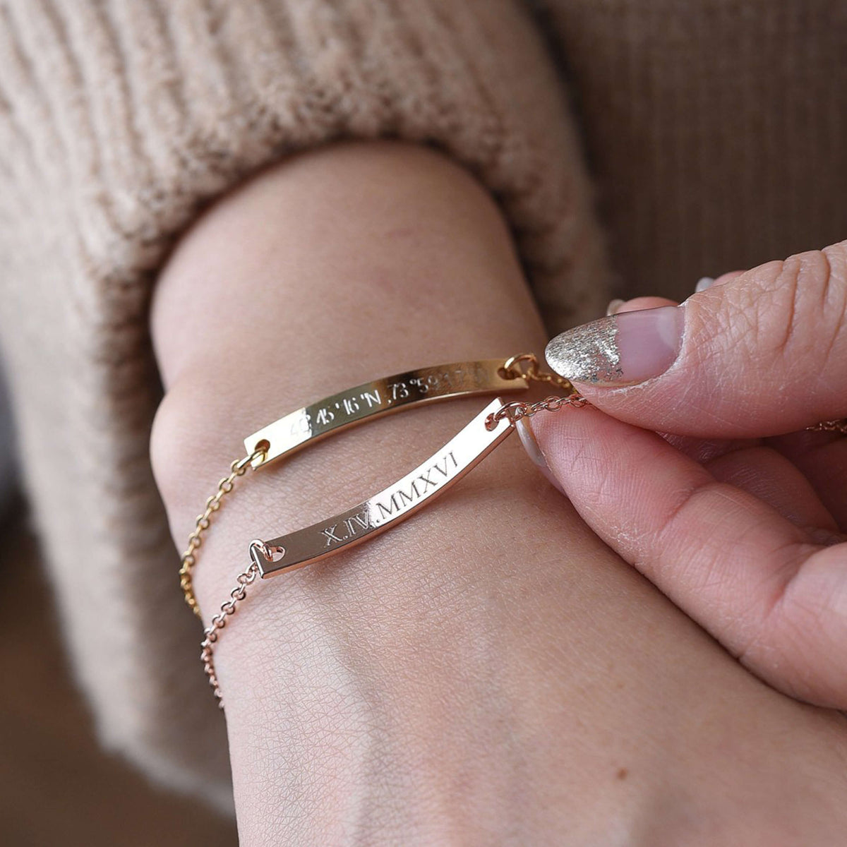 Bridesmaid Gift Personalized Bracelet Engraved Bracelet Custom