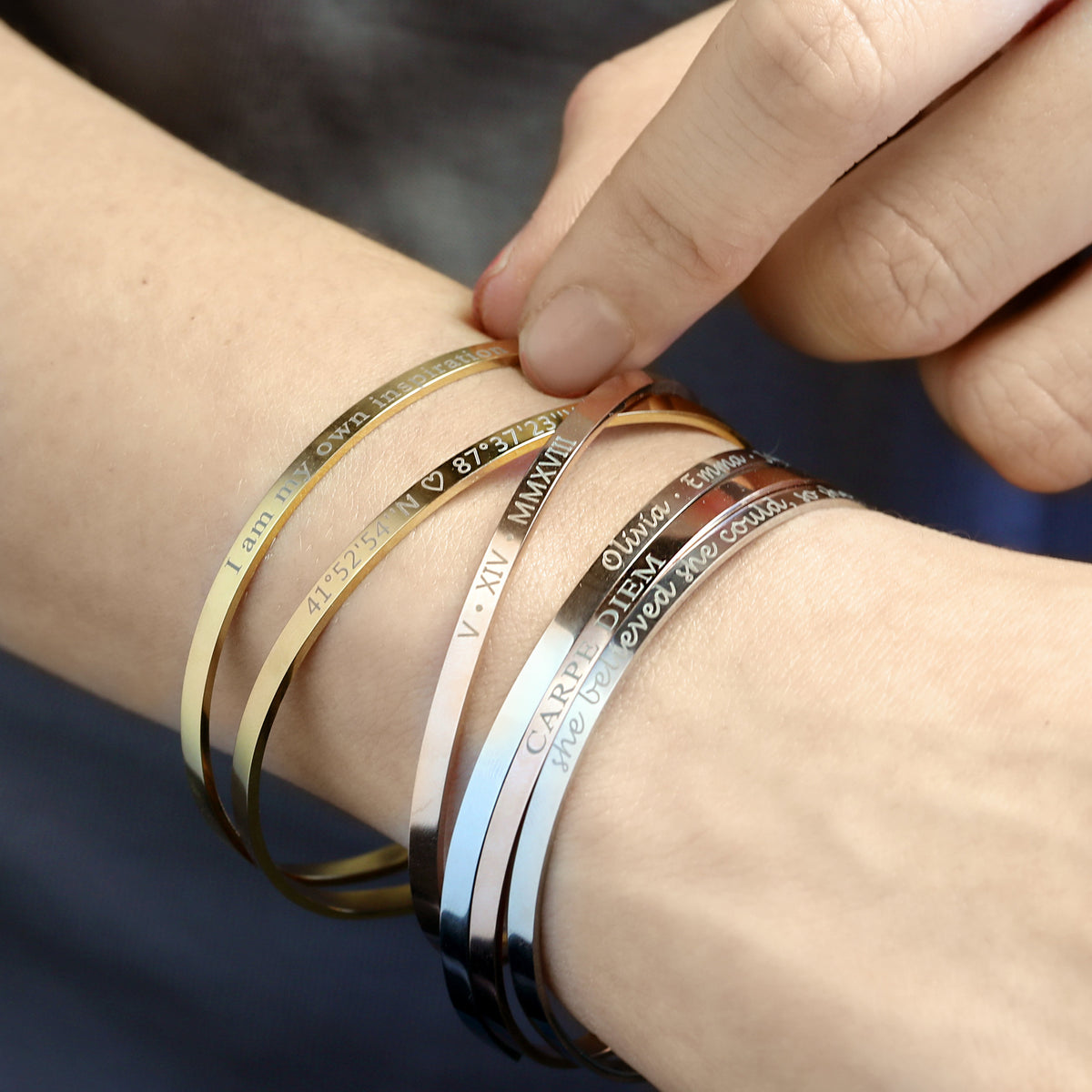 Bridesmaid Gifts Personalized Bracelet Jewelry Engraved Cuff