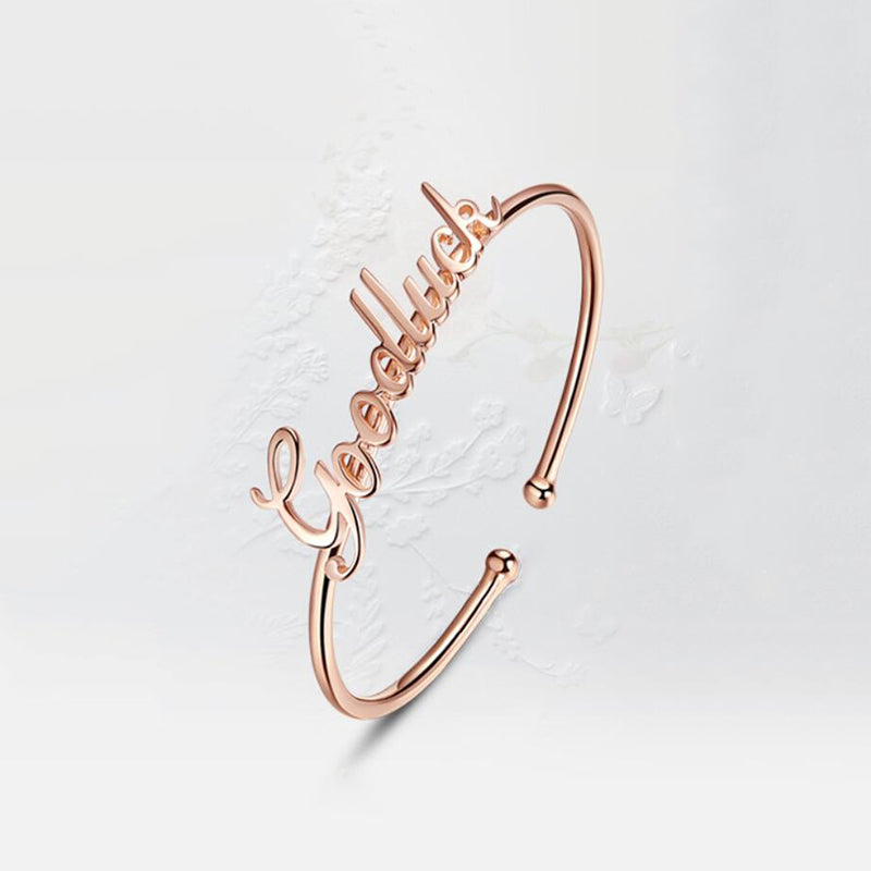 Bridesmaid Gifts Custom Name Bangle Adjustable Personalized Bracelet Bridesmaid Name Bracelets - urweddinggifts
