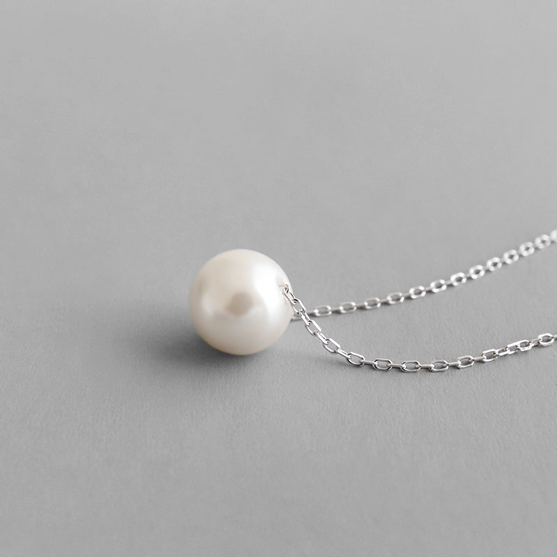 Bridesmaid Gifts Simple Pearl Necklace Dainty Pearl Necklace Single Pearl Necklace Everyday Necklace - urweddinggifts