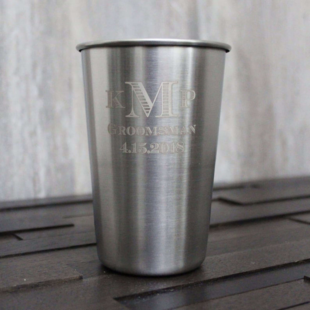 Groomsmen Gifts Engraved Stainless Steel Cups Personalized Wine Tumbler Metal Camping Cups Custom Beer Mug - urweddinggifts