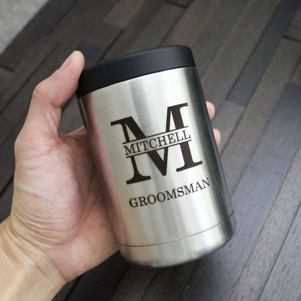 Groomsmen Gifts Personalized Can Cooler Engraved Stocking Stuffer Custom Can Cooler Tumbler - urweddinggifts
