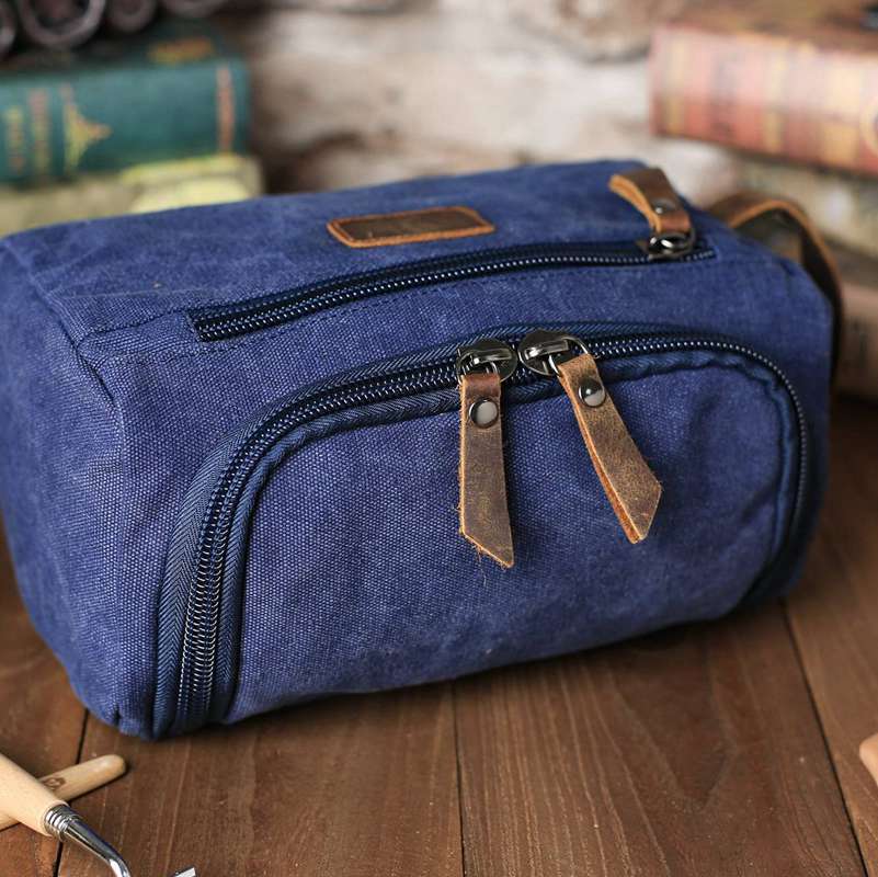 Personalized Groomsmen Gift, Dopp Kit Bag Customized Canvas Toiletry Bag Monogram Mens Toiletry Bag - icambag