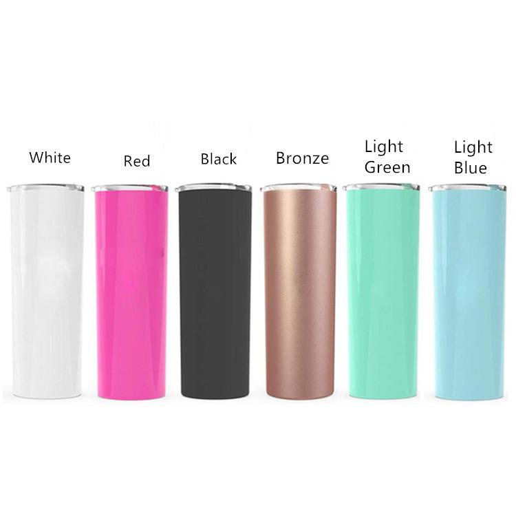 Personalized Stainless Steel Skinny Tumbler With Lid and Straw