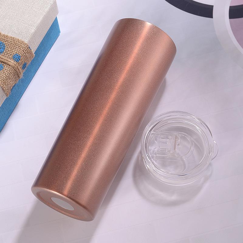 Tumbler With Lid and Straw Rose Gold & Gold, Stainless Steel, Skinny Tumbler, Personalized Gift for Mom, Christmas Gift for Her - urweddinggifts