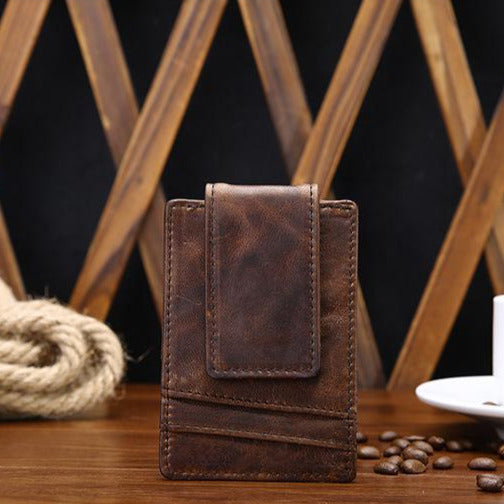 Personalized Leather Magnetic Money Clip, Leather Money Clip, Engraved Money Clip, Personalized Leather Money Clip Mens Money Clip - urweddinggifts