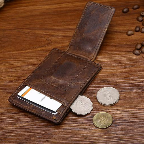 Leather Money Clips for Men Dad Gift Custom Gift from Daughter Personalized Wallet with Magnetic Clip Leather Fathers Day Gifts for Dad - urweddinggifts
