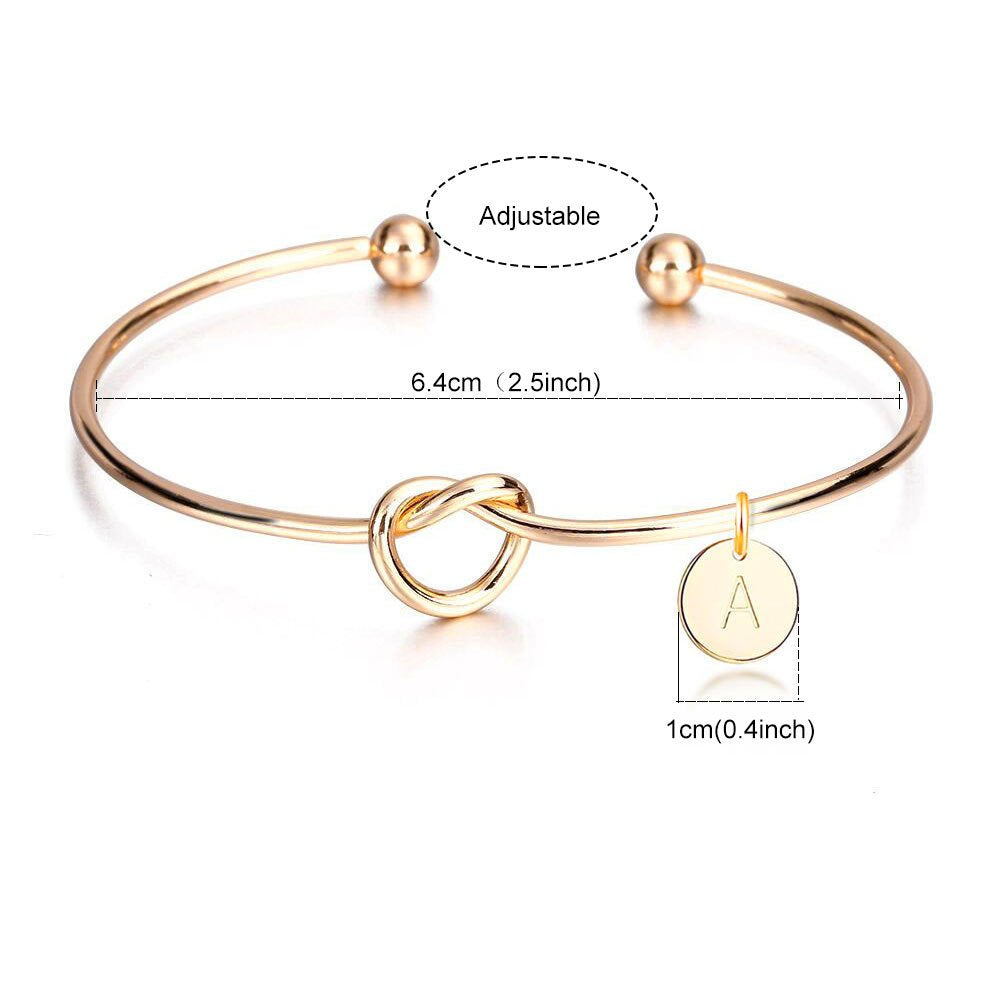 Bridesmaid Gift Personalized Bridesmaid Bracelet Love Knot Bracelet En UrWeddingGifts