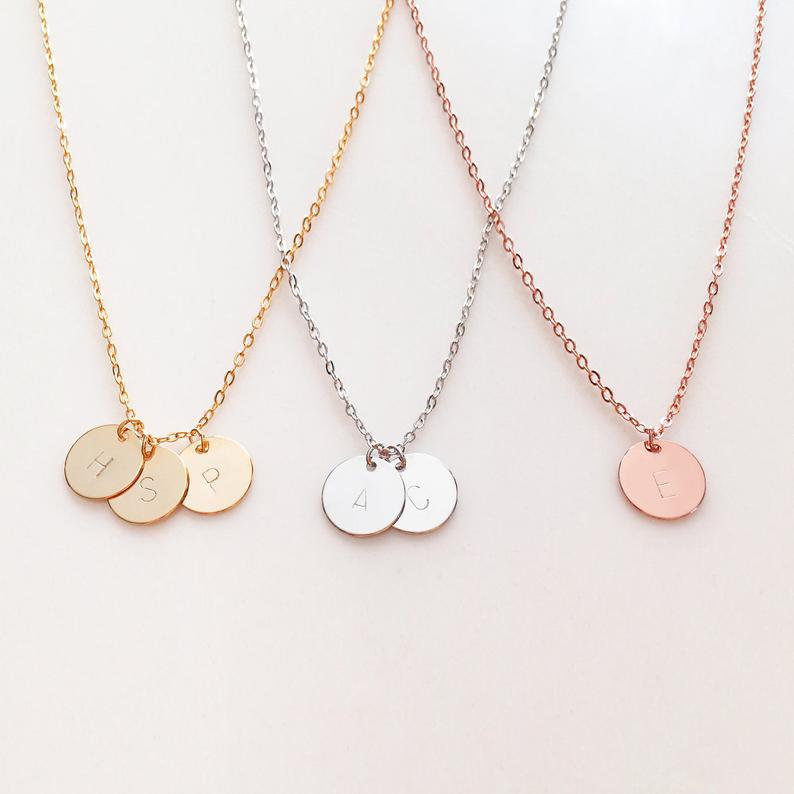 Bridesmaid Gift Personalized Bridesmaid Necklaces Initial Necklaces Monogram Jewelry - urweddinggifts