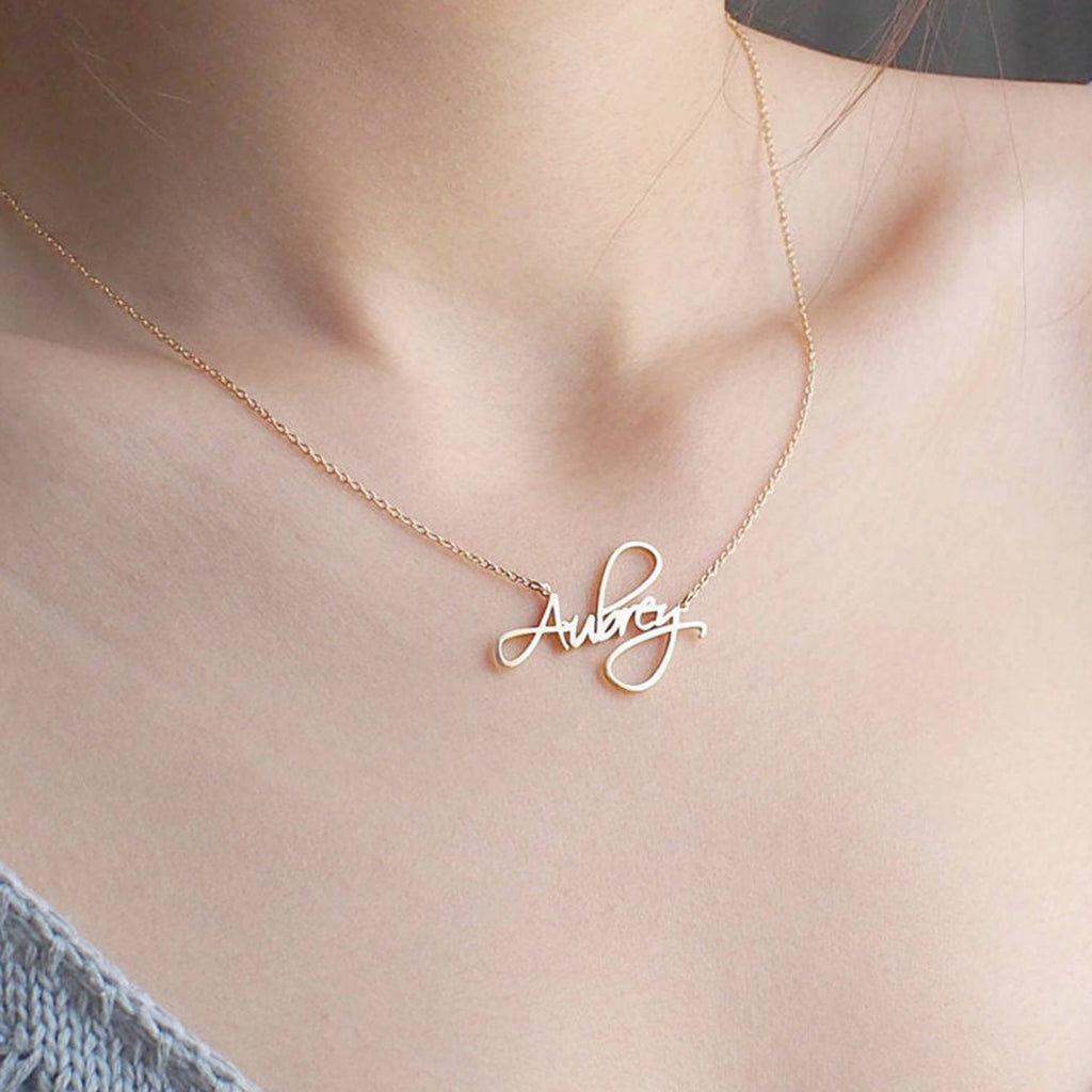 Bridesmaid Gift Personalized Name Necklace Bridesmaid Name Necklace Custom Name Jewelry - urweddinggifts