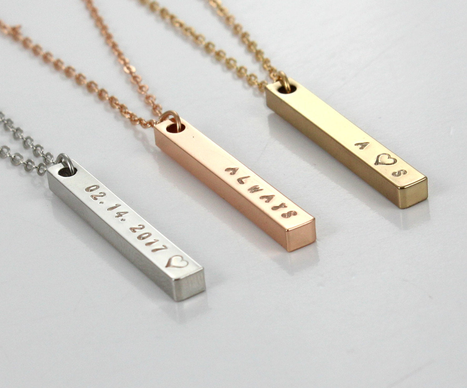 Monogram online bar necklace