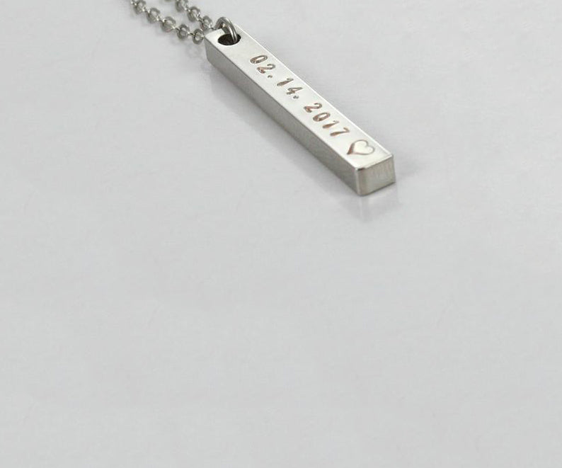 Monogram online bar necklace