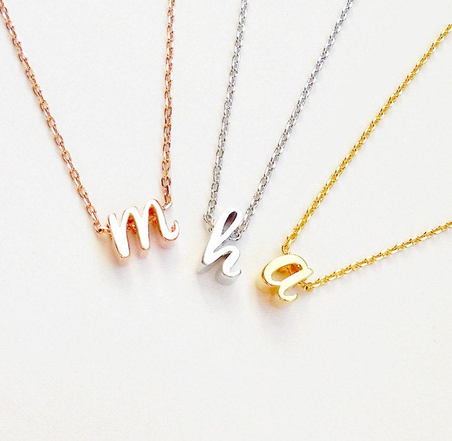 Bridesmaid Gift Tiny Initial Necklace Bridesmaid Letter Necklace Custom Bridesmaid Necklace - urweddinggifts