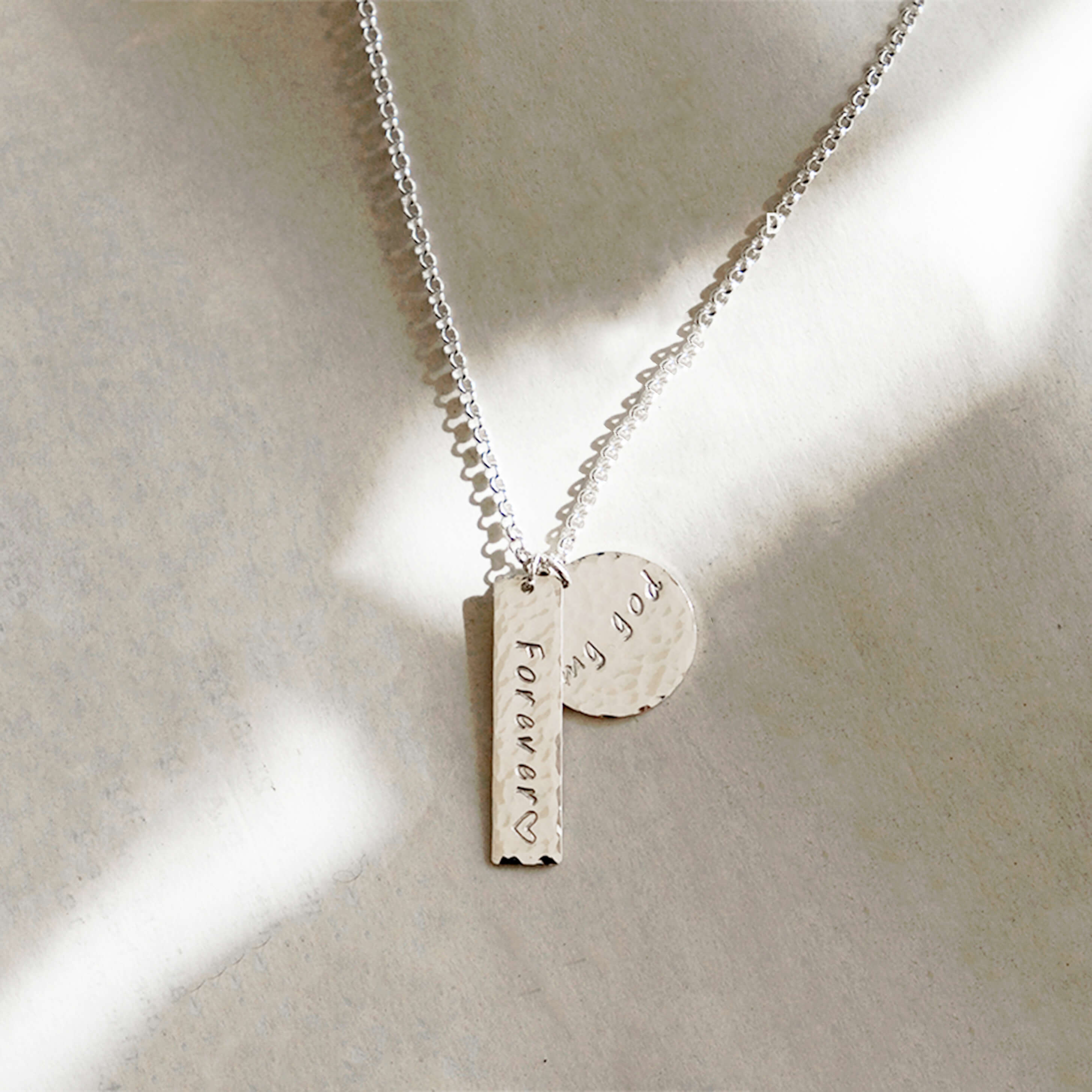 Engravable Date Silver Bar Necklace | Eve's Addiction