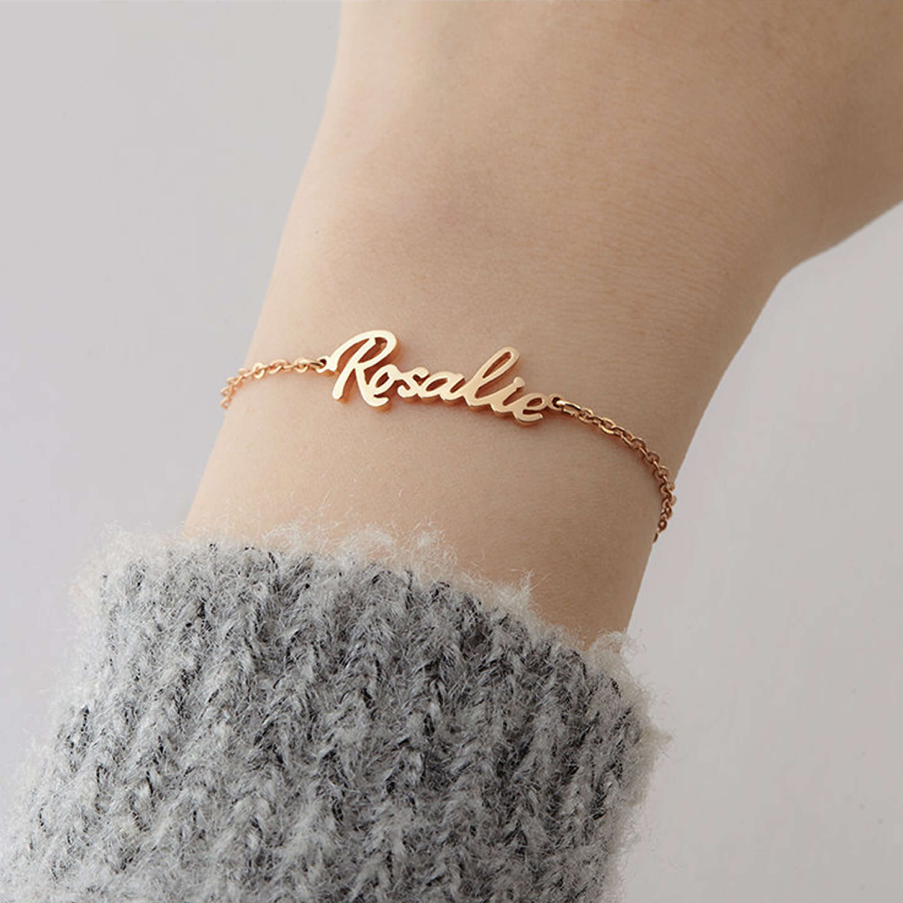 Personalized Gift From Wife Custom Engraved Name Bracelet 