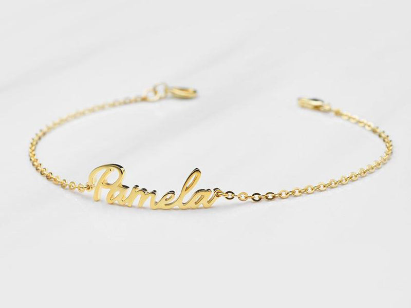 Bridesmaid Gifts Personalized Name Bracelet Custom Name Jewelry Handwriting Bracelet - urweddinggifts