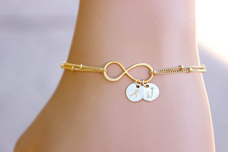 Monogrammed Bracelet Custom Charm Bracelet Bridesmaid Gift