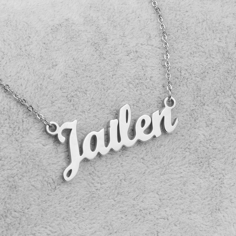 Bridesmaid Gifts Personalized Name Necklace Custom Word Necklace Minimal Script Name Necklace - urweddinggifts
