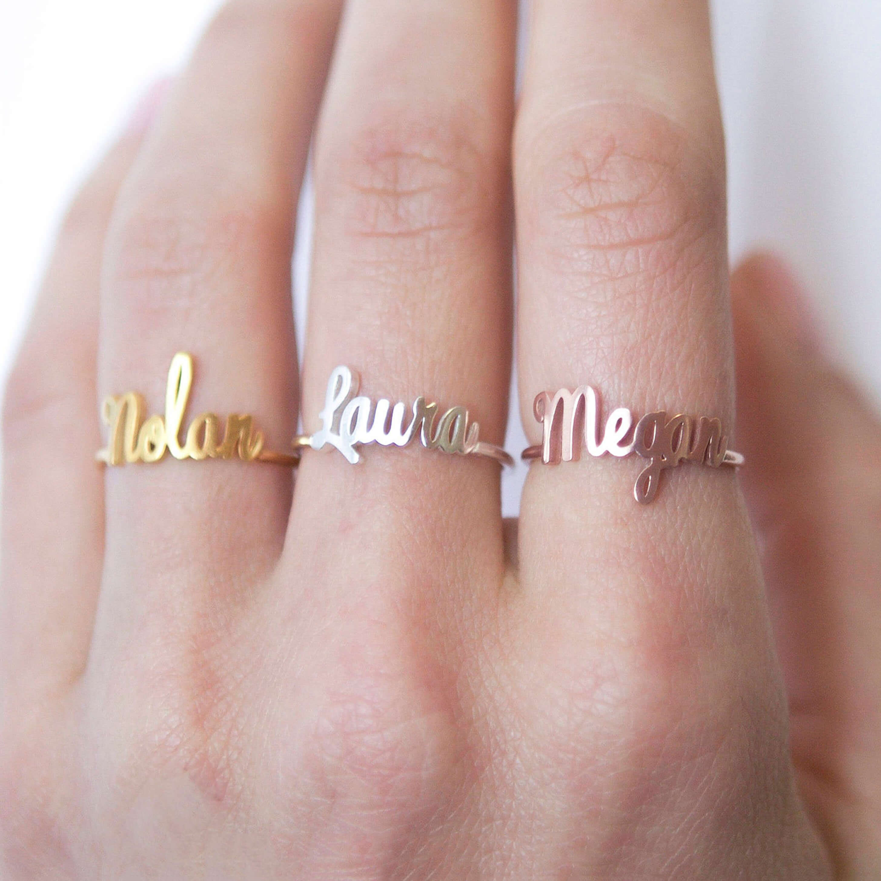 Relationship Double Name Ring for Girlfriend or Mom | FARUZO