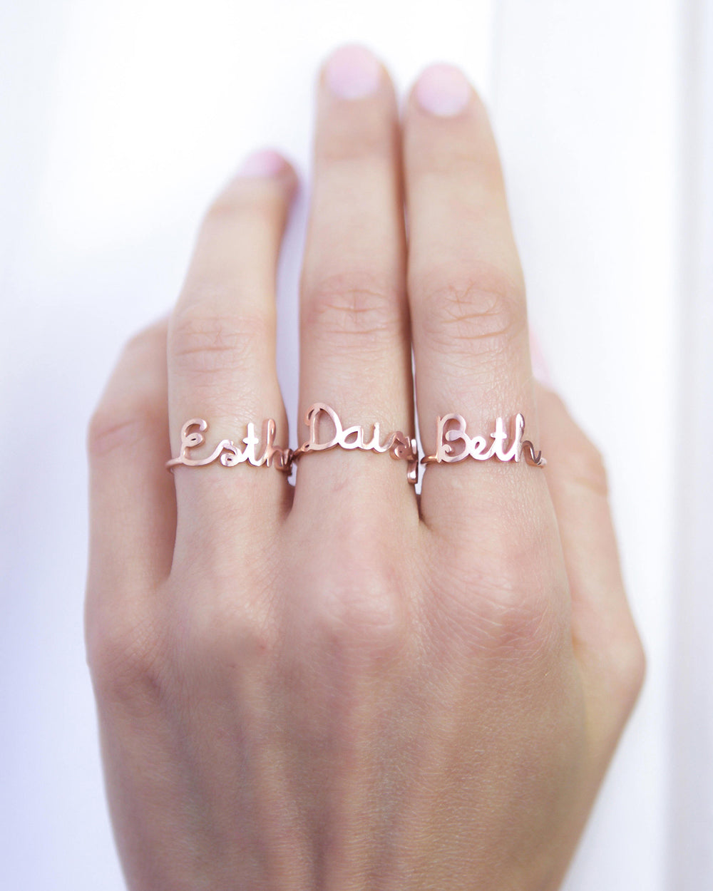 Bridesmaid Gifts Custom Name Ring Dainty Name Ring Customize Name