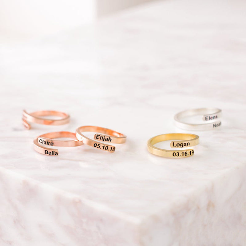 Couple Rings With Engraved Names