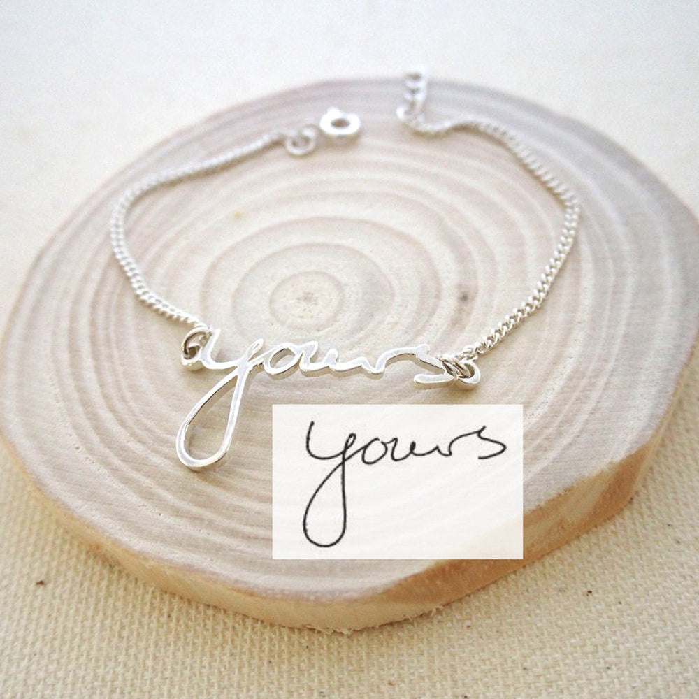 Bridesmaid Gifts Handwriting Bracelet Personalised Name Bracelet Signature Bracelet Handwriting Jewelry - urweddinggifts