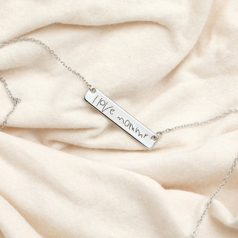 Bridesmaid Gifts Handwriting Necklace Custom Handwriting Jewelry Personalized Signature Necklace - urweddinggifts