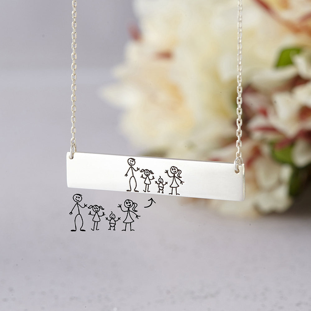 Bridesmaid Gifts Handwriting Necklace Custom Handwriting Jewelry Personalized Signature Necklace - urweddinggifts