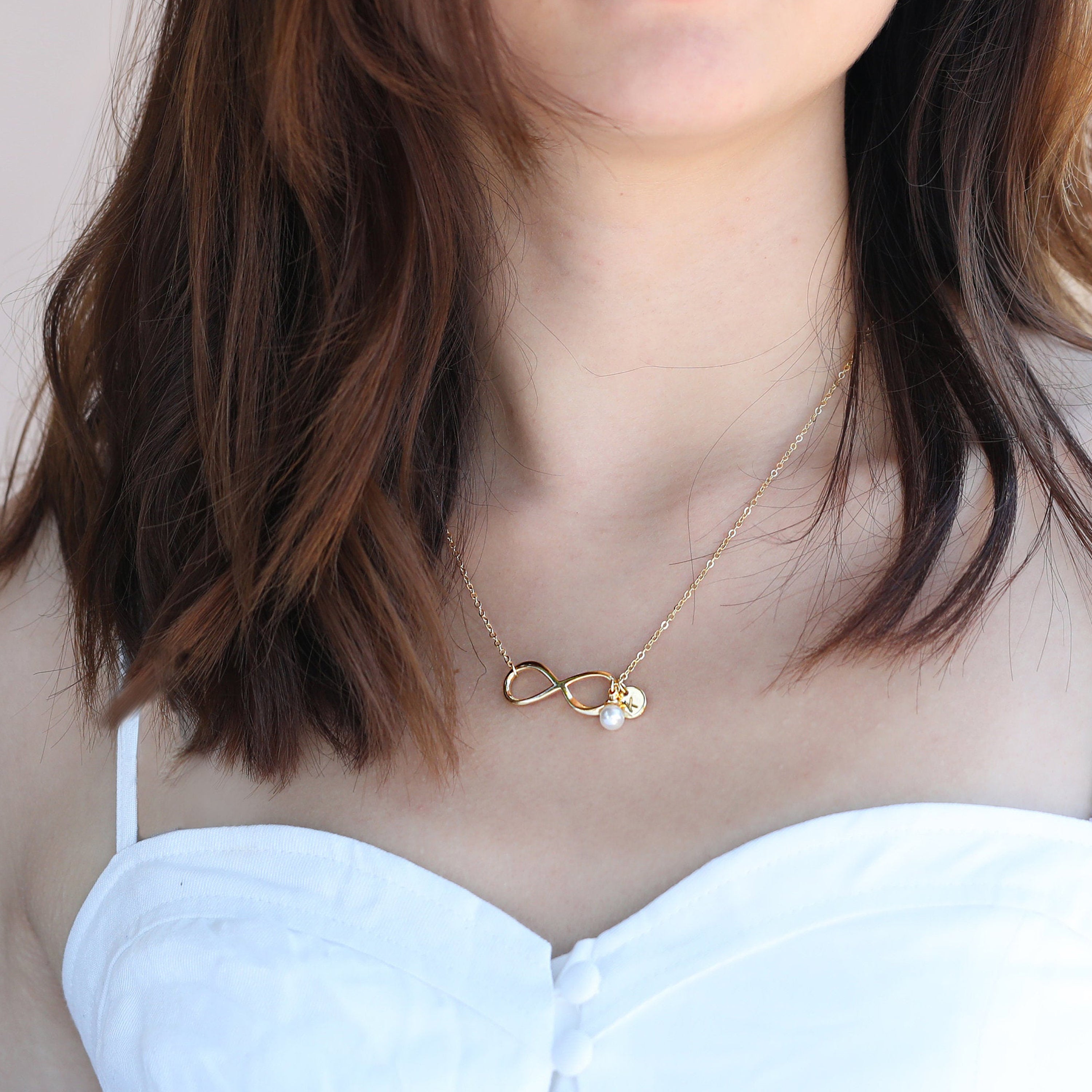 Dainty infinity necklace store