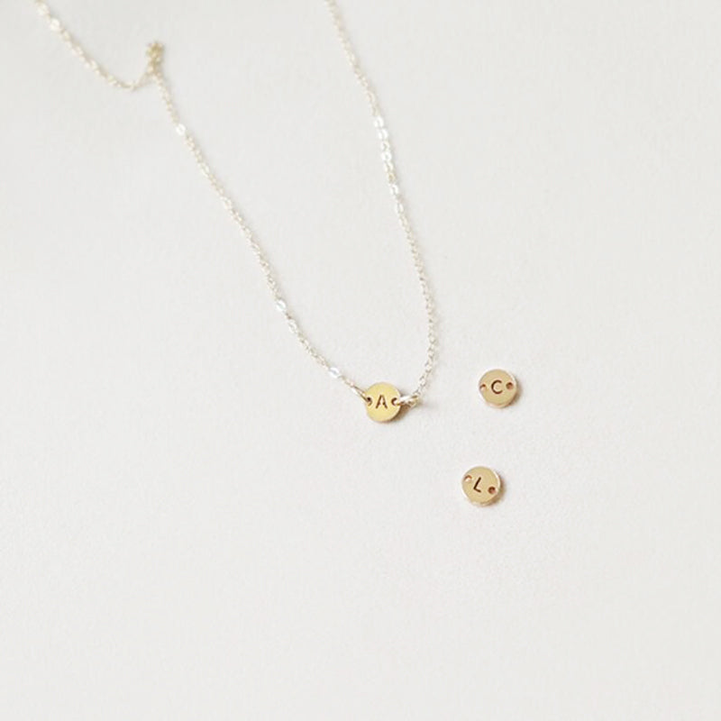 Bridesmaid Gifts Initial Necklace Letter Necklace Tiny Initial Necklace Dainty Gold Initial Necklace - urweddinggifts