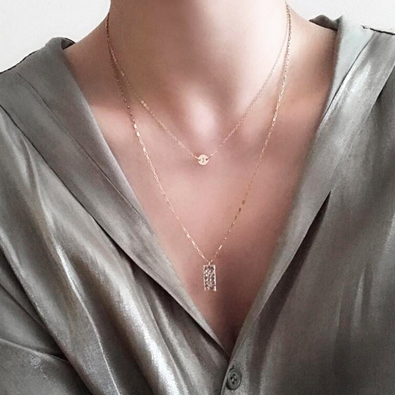 Bridesmaid Gifts Initial Necklace Letter Necklace Tiny Initial Necklace Dainty Gold Initial Necklace - urweddinggifts
