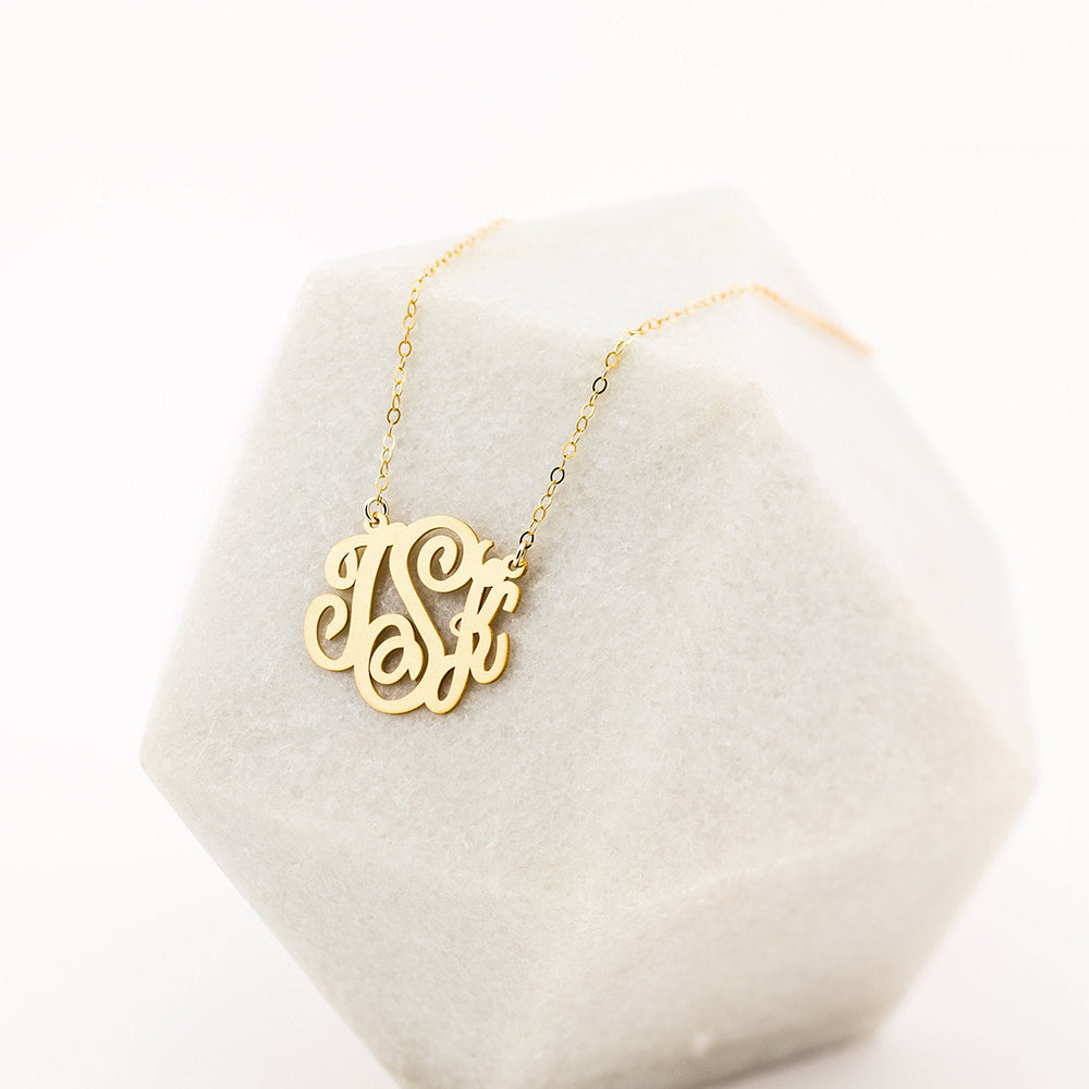 Bridesmaid Gifts Monogram Initials Necklace Personalized Initials Necklace Custom Dainty Initials Necklace Name Jewelry - urweddinggifts