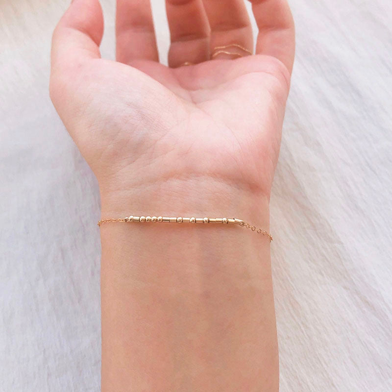 Bridesmaid Gifts Morse Code Bracelet Personalized Morse Code Bracelets Hidden Message Bracelet - urweddinggifts