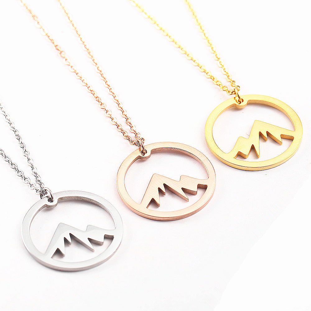 Bridesmaid Gifts Mountain Necklace Wanderlust Necklace Mountain Charm Necklace - urweddinggifts