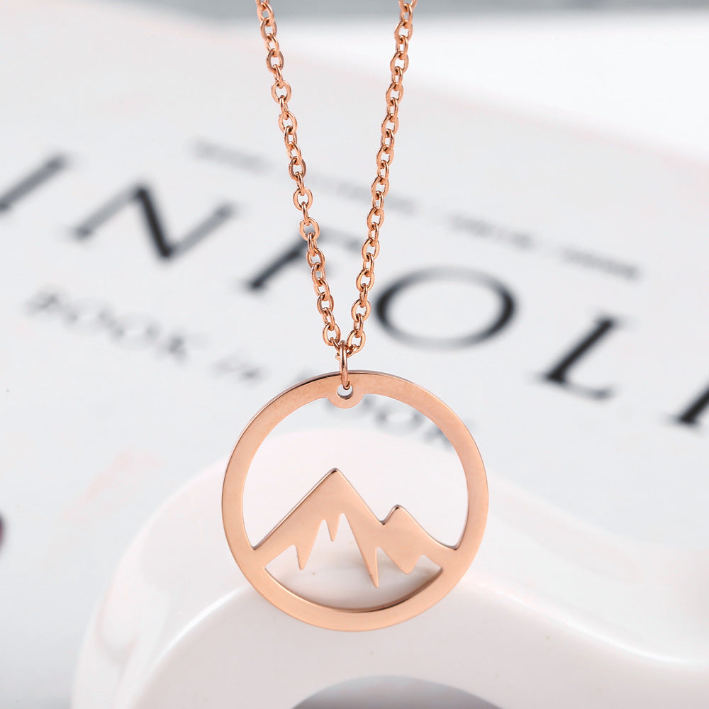 Bridesmaid Gifts Mountain Necklace Wanderlust Necklace Mountain Charm Necklace - urweddinggifts