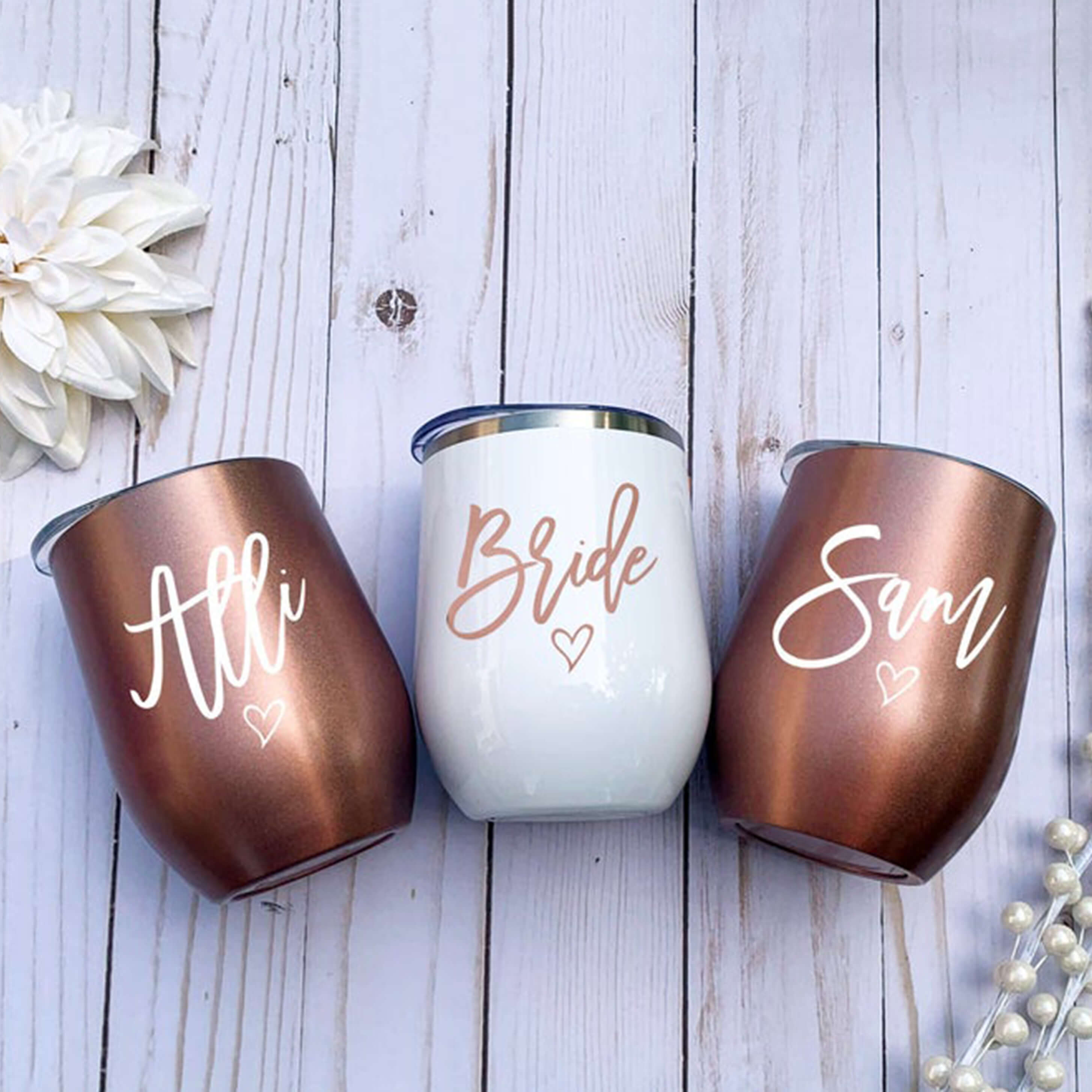 We Are The Party Bachelorette Personalized Stainless Insulated Wine Cup