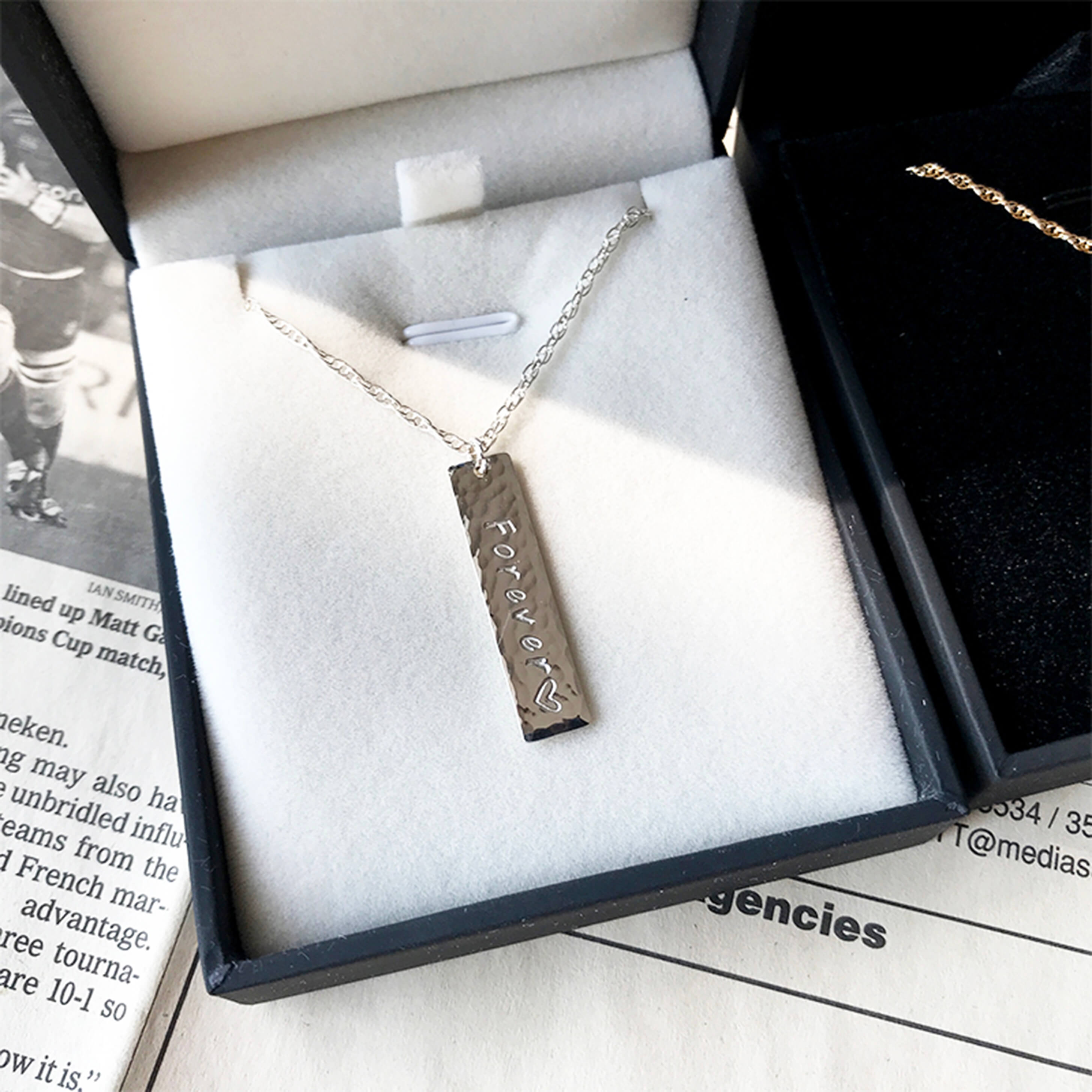 Engraved coordinates necklace best sale