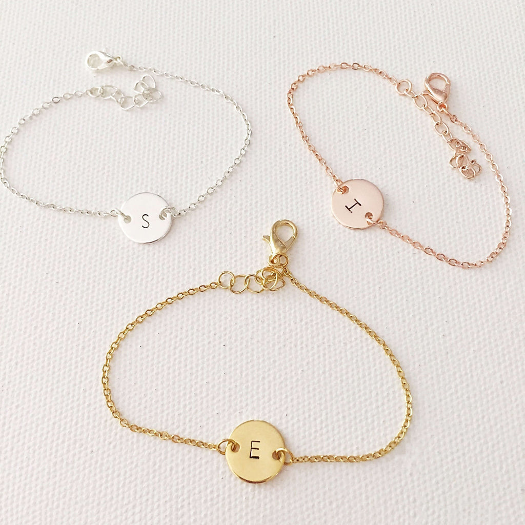 Bridesmaid Gifts Personalized Initials Bracelet Custom Initial Bracelet Bridesmaid Bracelets - urweddinggifts