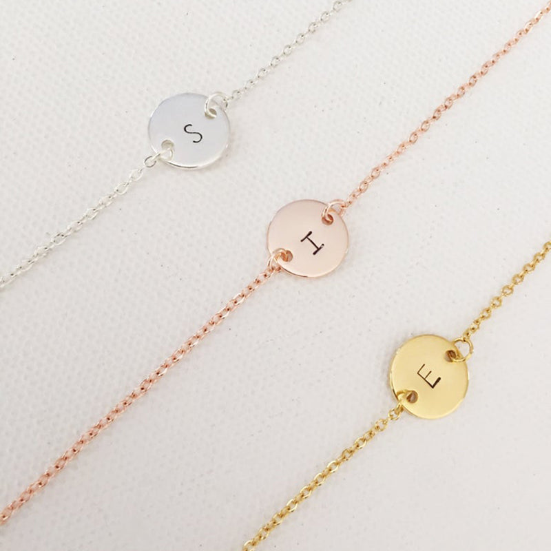 Bridesmaid Gifts Personalized Initials Bracelet Custom Initial Bracelet Bridesmaid Bracelets - urweddinggifts