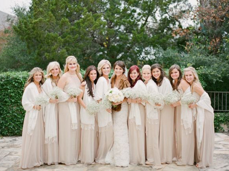 Bridesmaid Gifts Personalized Bridesmaid Pashmina Customized Shawl Sca – UrWeddingGifts