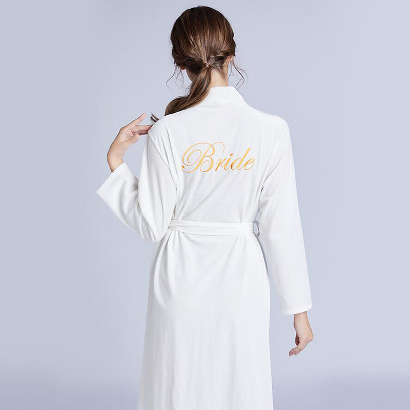 Bridesmaid Gifts Personalized Bridesmaid Robes Customized Velvet Robe Embroidered Bridal Party Robe - urweddinggifts