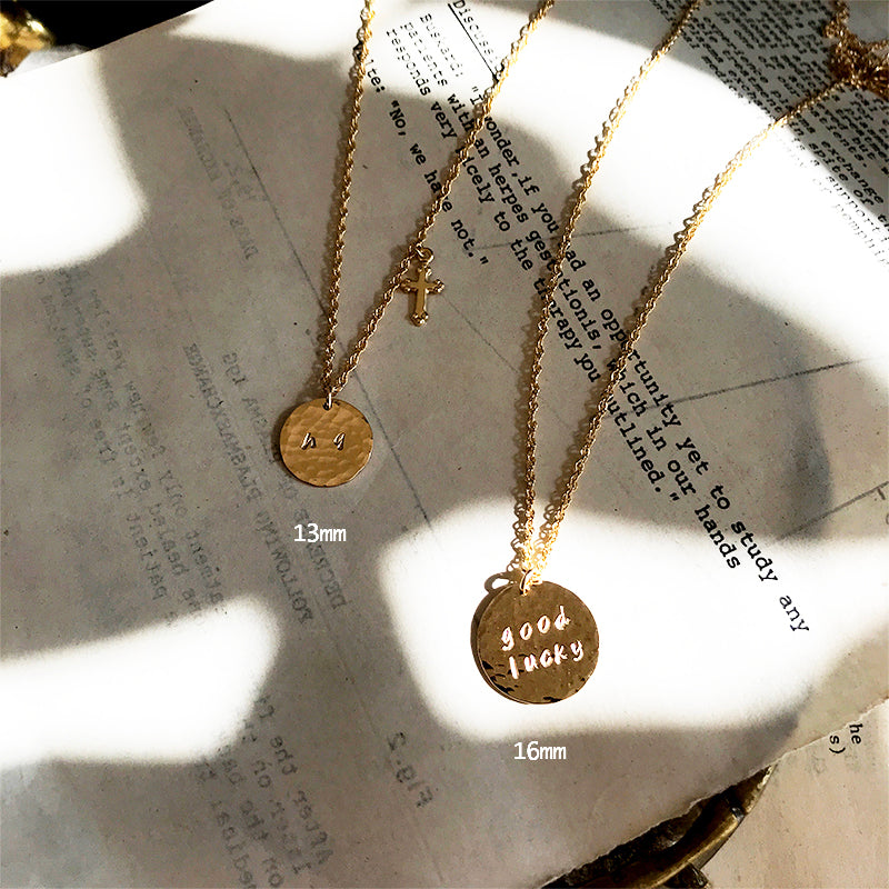 Bridesmaid Gifts Personalized Disc Necklace Engraved Necklace Monogram –  UrWeddingGifts