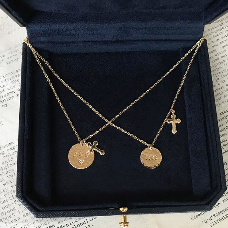 Bridesmaid Gifts Personalized Disc Necklace Engraved Necklace Monogram Pendant Necklace Custom Initials Necklace - urweddinggifts