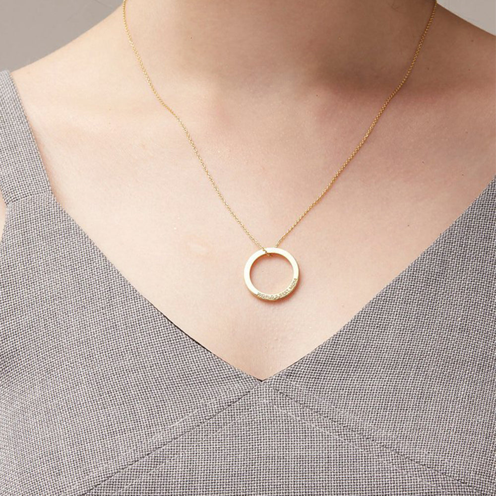 Bridesmaid Gifts Personalized Family Necklace Eternity Link