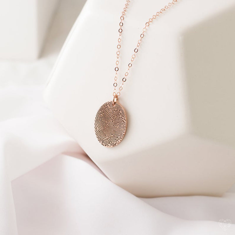 Bridesmaid Gifts Personalized Fingerprint Necklace Custom Fingerprint Jewelry - urweddinggifts