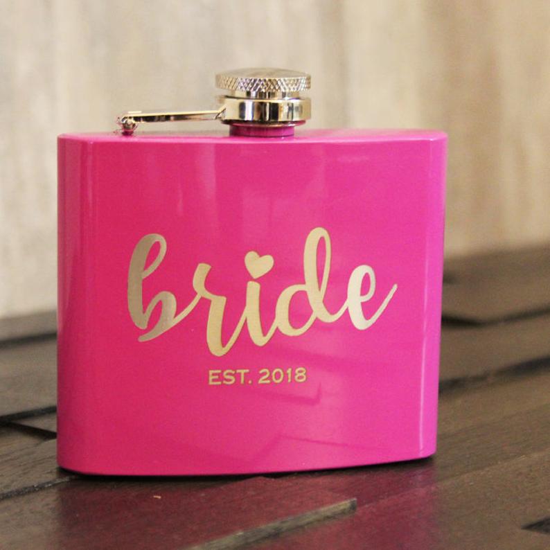 Bridesmaid Gifts Personalized Flask Engraved Flasks Custom Bridesmaids Flasks Monogrammed Flask - urweddinggifts