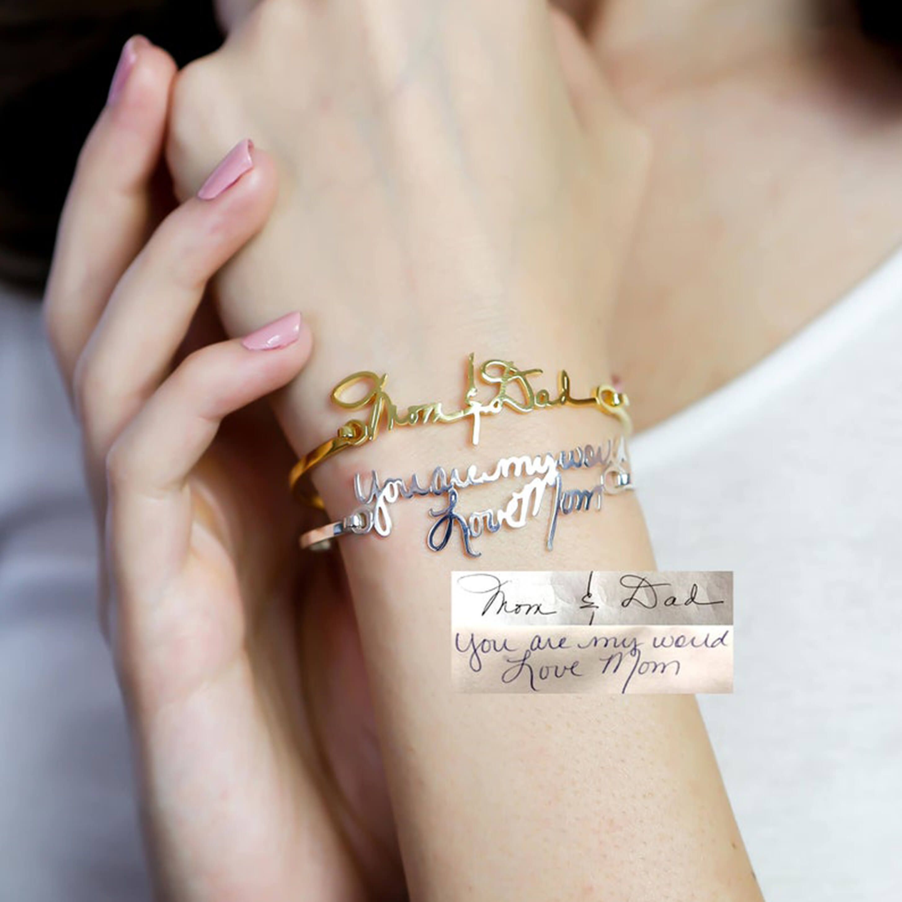 Personalized shop signature bracelet