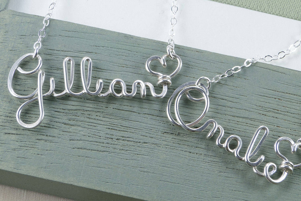 Bridesmaid Gifts Personalized Name Necklace Custom Name Necklace Handcrafted Necklace Handmade Name Necklace - urweddinggifts