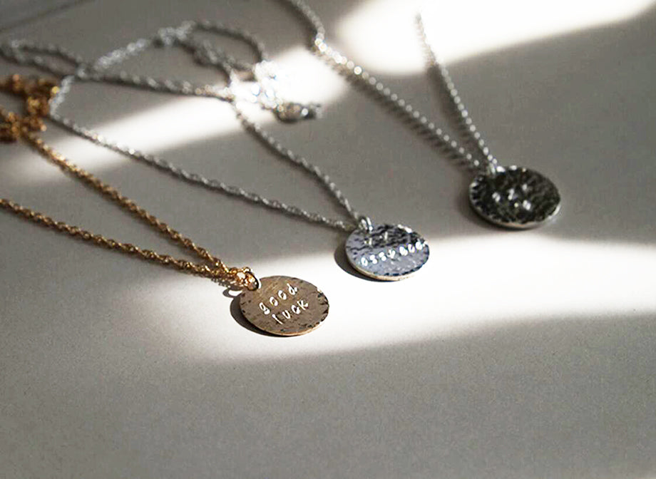 Bridesmaid Gifts Personalized Necklace Engraved Pendant Necklace Monogram Charm Necklace - urweddinggifts