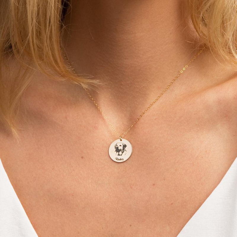 Cat engraved necklace outlet